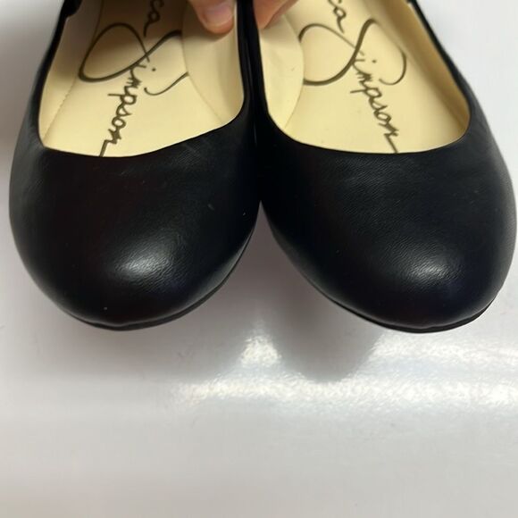 Jessica Simpson Black Criss Cross Ankle Ballet Rounded Toe Flats- 6.5M - Picture 8 of 12